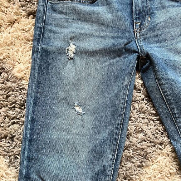 TEXTILE elizabeth & james stewart flare jean rips & slits sz 27 EUC light wash - Picture 4 of 14